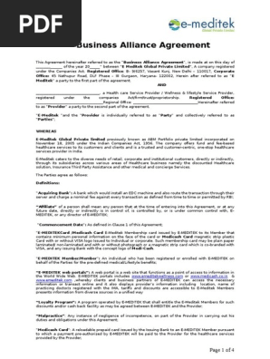 Mou - Business Agreement