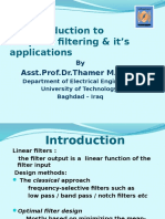 An Introduction To Adaptive Filtering & It's Applications: Asst - Prof.Dr - Thamer M.Jamel