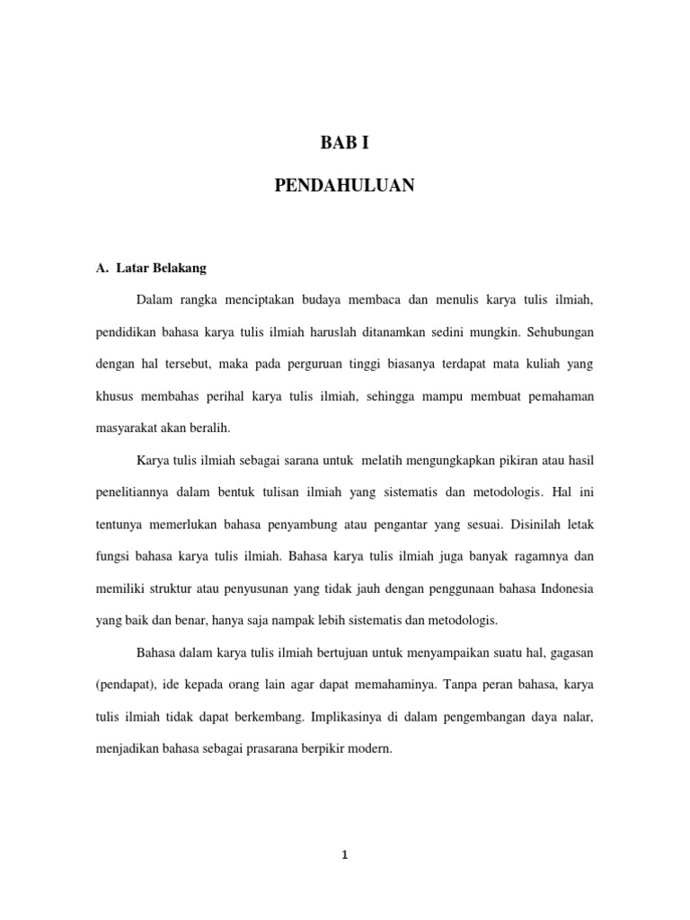 Bahasa Dalam Karya Tulis Ilmiah