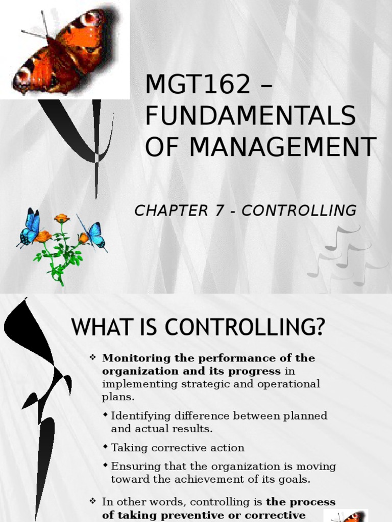 Planning and Controlling in Management | PDF | Control System ...
