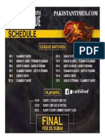 PSL Schedule 2016