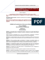 Codigo de Procedimientos Civiles, D.F.