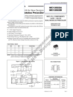 Mc12022A Mc12022B Consider Mc12052A For New Designs 1.1Ghz Dual Modulus Prescaler