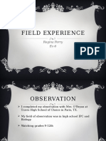 Field Experience Powerpoint