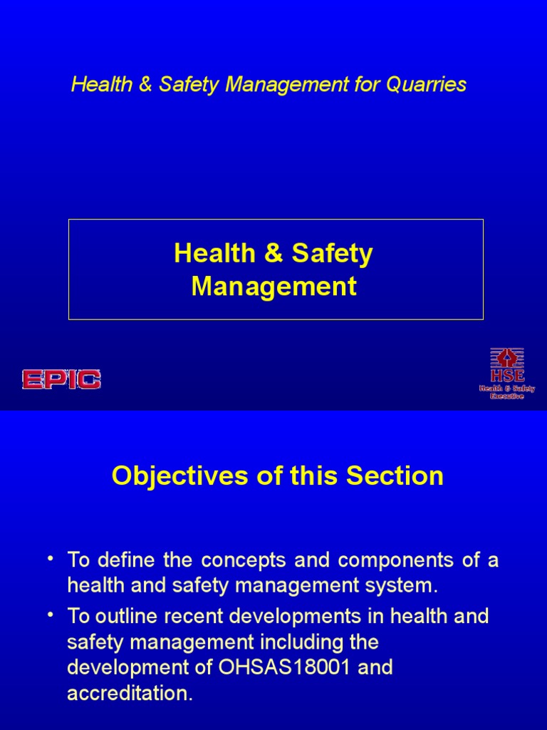 Quarry Health & Safety Management Guide | PDF | Occupational Safety And ...