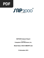 SAP2000 Analysis Report Computers and Structures, Inc. Model Name: RACK SMURFIT - SDB