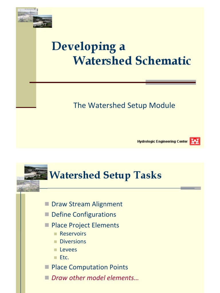 Watershed Schematic Development Guide | PDF | Reservoir | Stream
