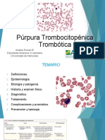 Púrpura Trombocitopénica Trombótica