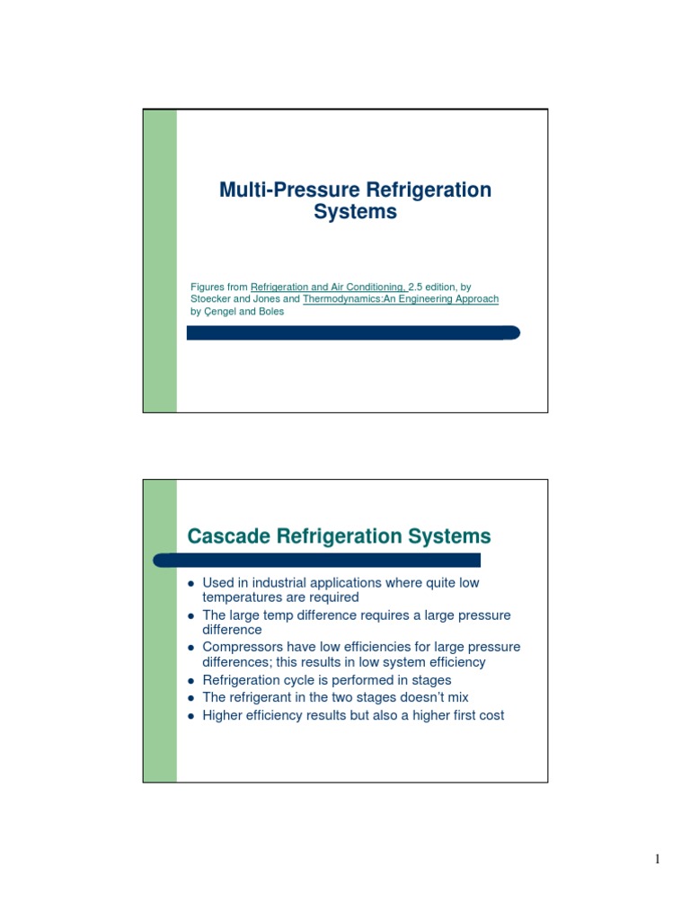 Multi-Pressure Refrigeration Systems | PDF | Technology & Engineering