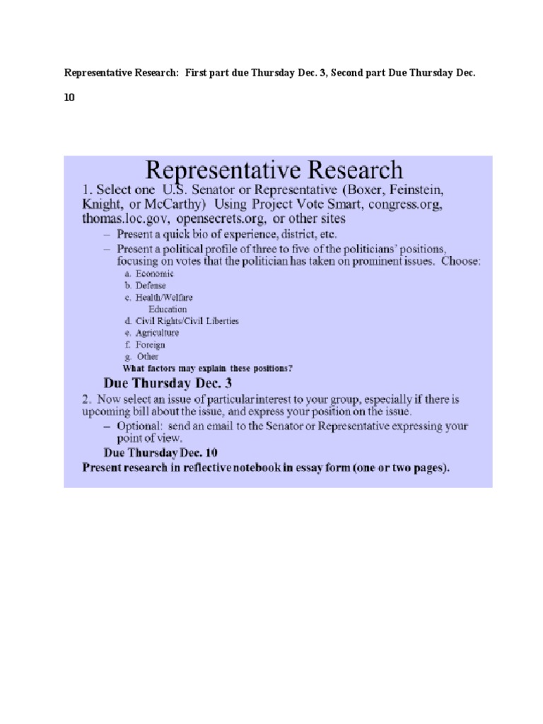 Representative Research Project | PDF