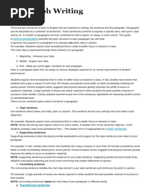 Paragraph Writing