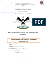 Funciones Vectoriales en Ingenieria Civil