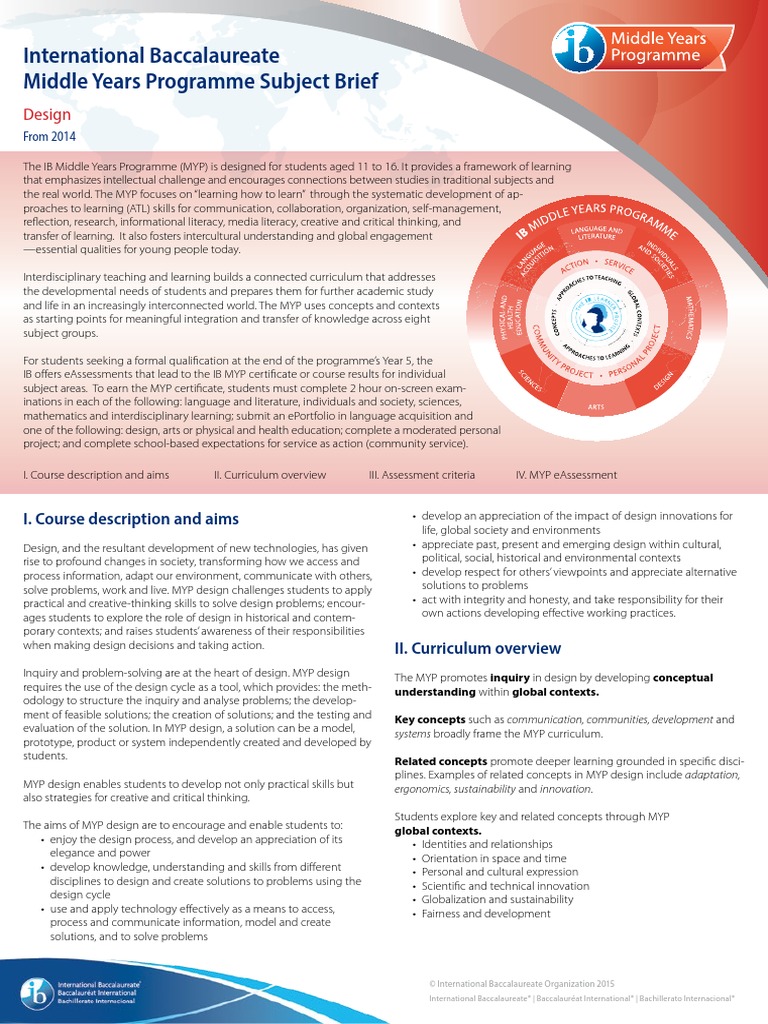 design brief example myp