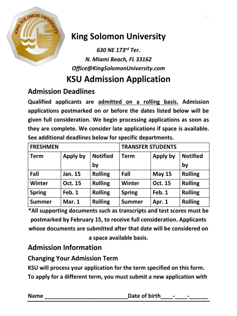 KSU Admission Application Guidelines | PDF | Race And Ethnicity In The ...