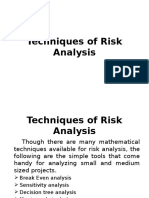 Techniques of Risk Analysis