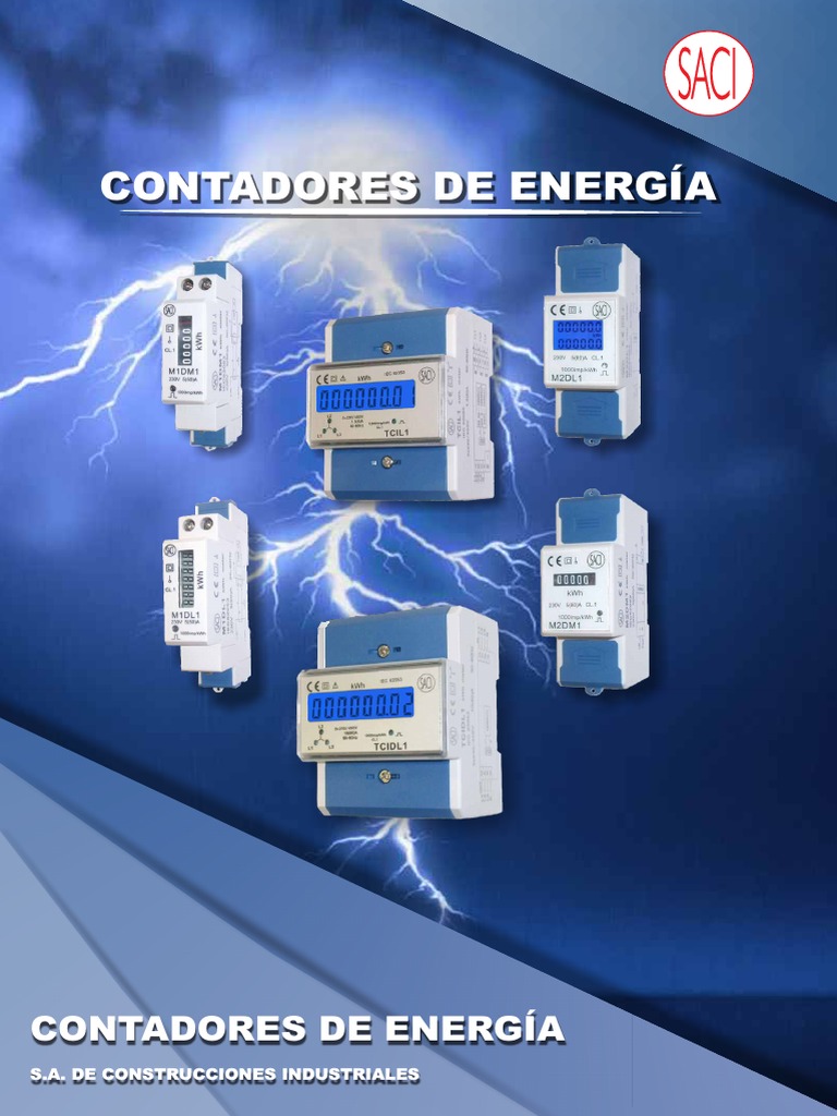 Contadores de Energía SACI: Especificaciones | PDF | Corriente ...
