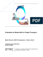 Potentials for Modal Shift in Freight Transport