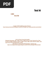 GRE Math Practice Test 14