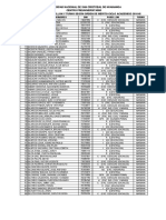 Distribución de pabellón y turno UNSH