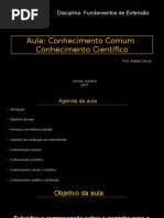 Conhecimento Comum e Científico