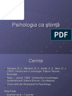 Psihologia CA Stiinta