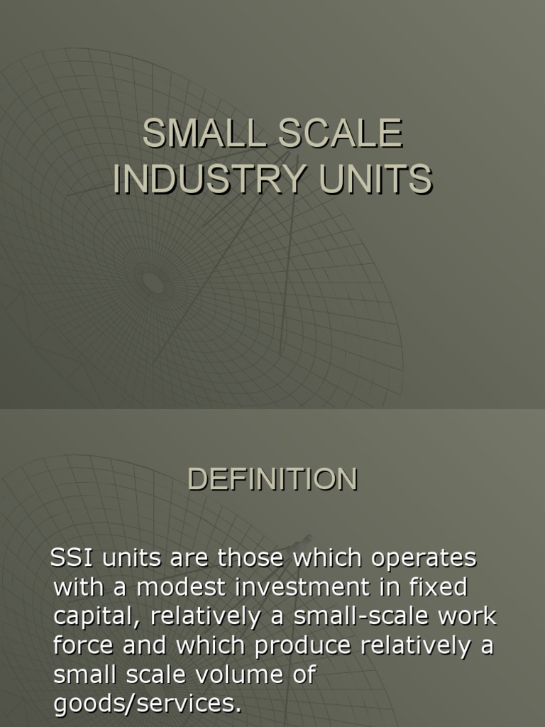 Starting Small Scale Industry Units Guide | PDF