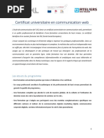 Download Certificat Universitaire en Communication Web by Tandry16 SN293520274 doc pdf