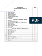 Table of Content NO Description Chapter 1: Research Overview 1