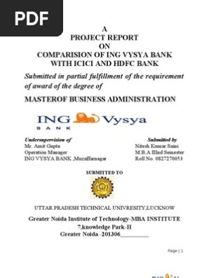 Ing Vysya Bank Project Cheque Banks