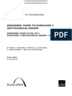 Designers' Guide To Eurocode 7 Geothechnical Design