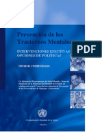 Prevention of Mental Disorders Spanish Version