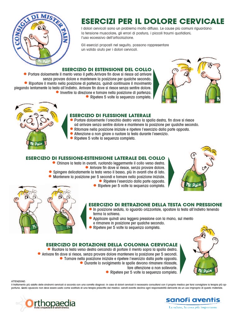 Esercizi Artrosi Cervicale Pdf F D