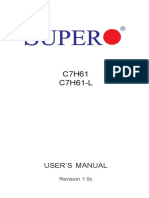 Supermicro C7H61 Manual Revision 1.0c
