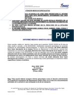 Modelo Informe Medico Ginecologico TCP Inac PDF