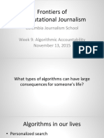 Algorithmic Accountability. Computational Journalism week 9