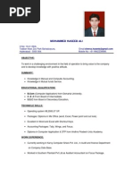 Resume for Accounts Executive - Mr.Sheroz