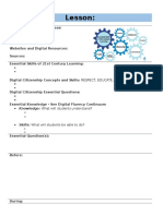 Digital Citizenship Lesson Planning Framework Revised
