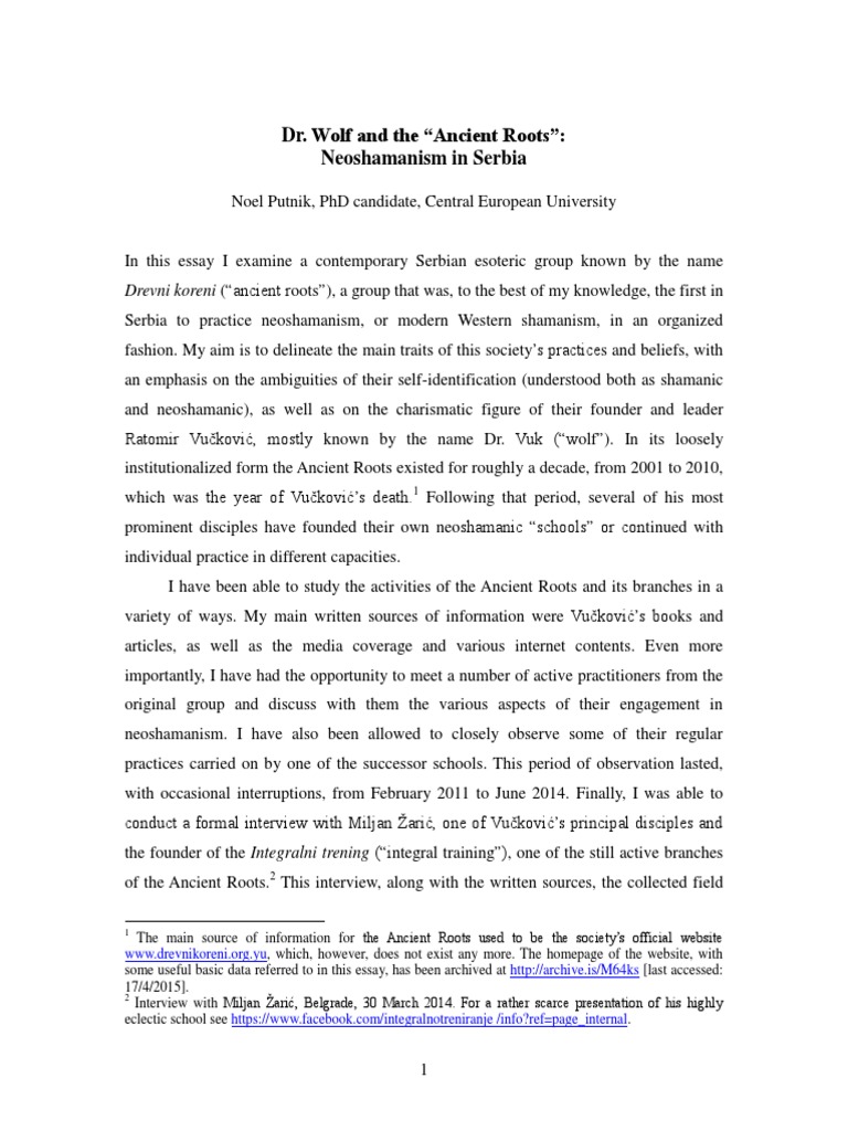 Neoshamanism and Dr. Wolf in Serbia | PDF | Shamanism | Western Esotericism