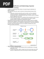 Gene Modification and Biotechnology Organizer