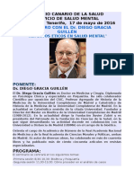 Programa. Diego Gracia Tenerife