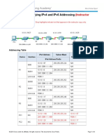 8.3.2.5 Packet Tracer - Verifying IPv4 and IPv6 Addressing Instructions IG