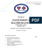 2006 Mathematics Extension 2 Assessment Task