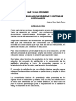 Propositos y Contenidos de La Educacion Basica