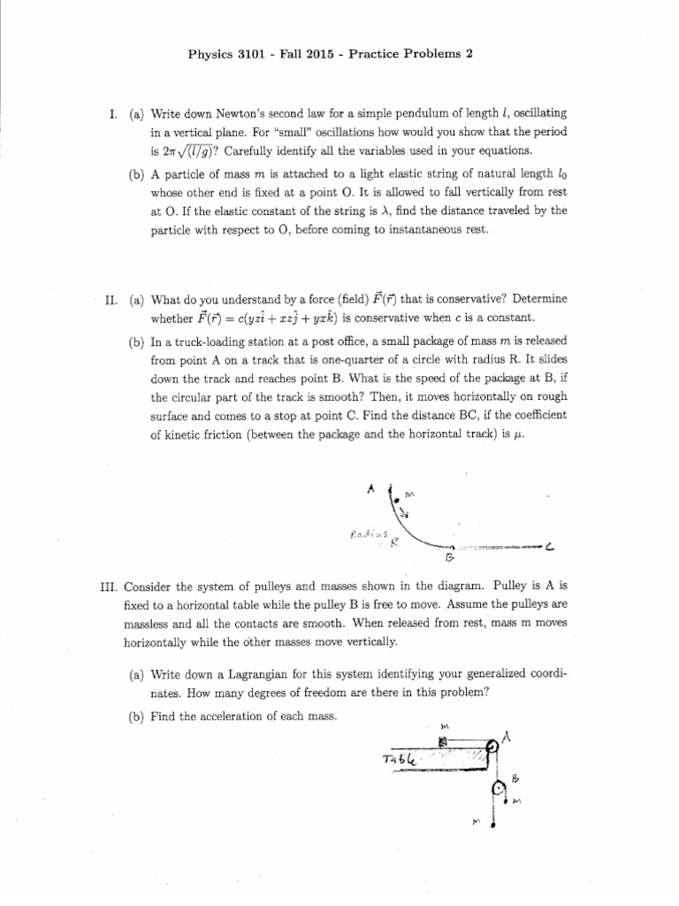 Exam 2 Practice Phys 3101 | PDF