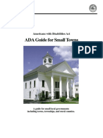 ADA Guide For Small Towns: Americans With Disabilities Act