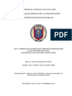 USO Y APROPIACIÓN DE MENSAJES TURÍSTICOS EMITIDOS POR LAS ENTIDADES OFICIALES