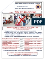 Say No' To Ragging: Ragging Is An Offence As Per Law