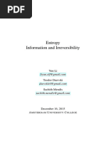 Download Entropy-Information and Irreversibility by Teodor Duevski SN293596045 doc pdf