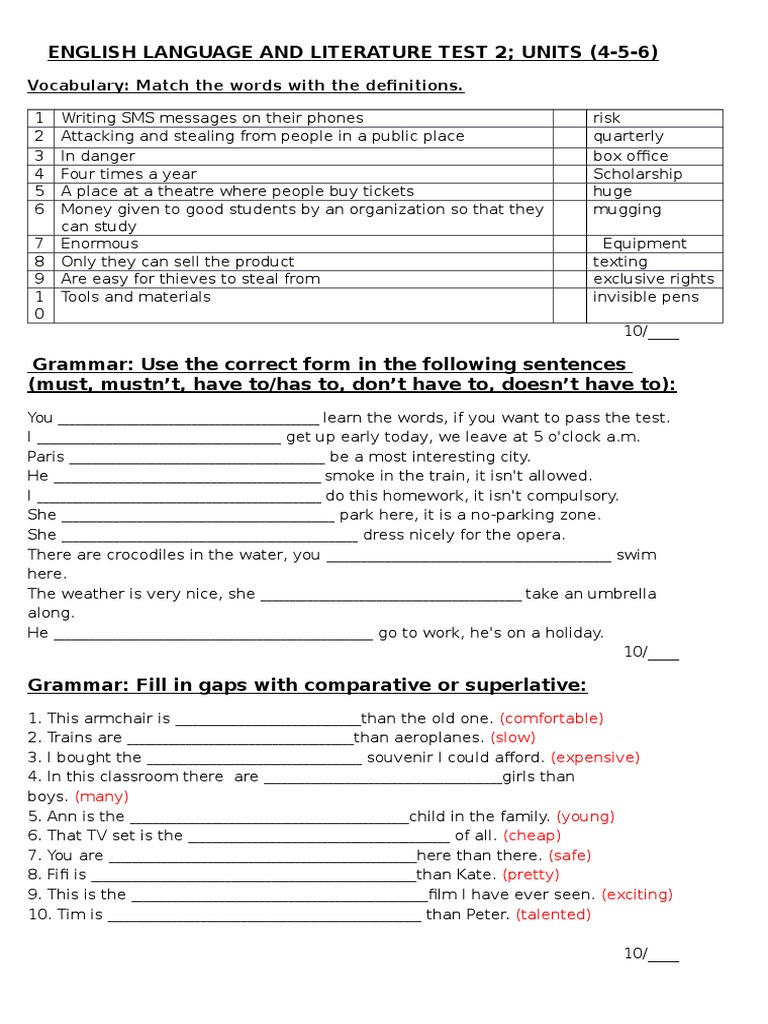 English Language and Literature Test 2 | PDF | Linguistics | Communication
