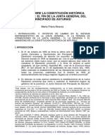 Notas Sobre La Constitución Histórica Asturiana; El Fin de La Junta General Del Principado de Asturias